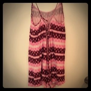 Lace Up Back Romper